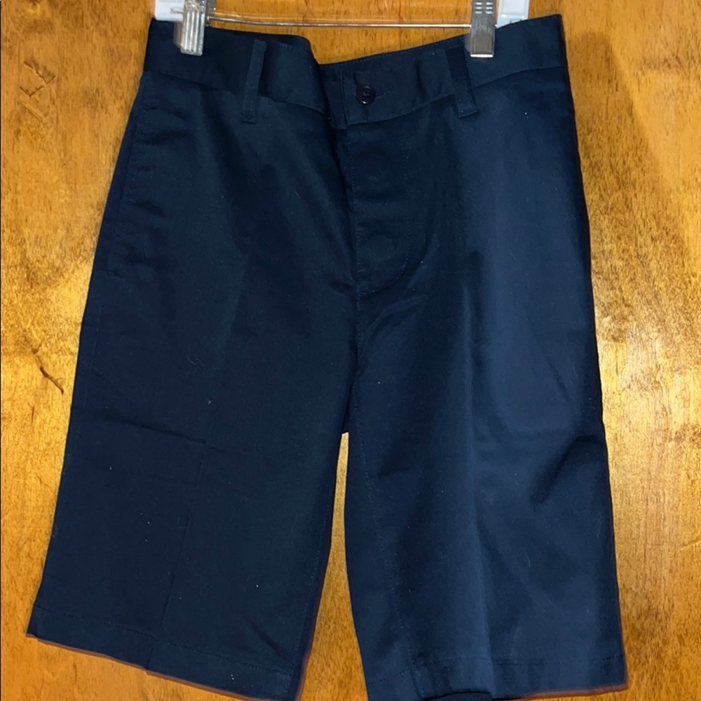Lands' End Navy Kids' Flat-Front Shorts